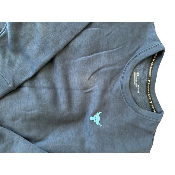 Under Armour Project Rock Fleece Oversized Crew Sweatshirt Navy Size Small w3206 - Picture 6 of 9